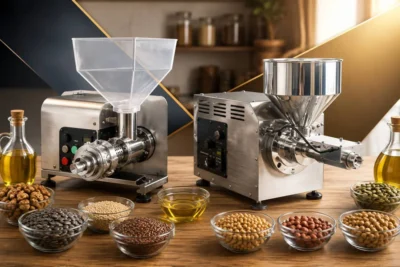 دستگاه روغن گیری و روغن کشی دانه های روغنی 72 راهنمای انتخاب و خرید دستگاه روغن گیری خانگی؛ از ظرفیت تا نوع دانه روغنی