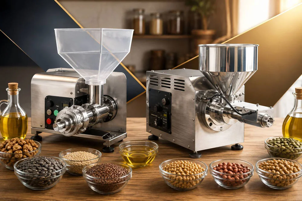 راهنمای انتخاب و خرید دستگاه روغن گیری خانگی؛ از ظرفیت تا نوع دانه روغنی